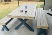 X LAGGED PICNIC TABLES & BENCHES