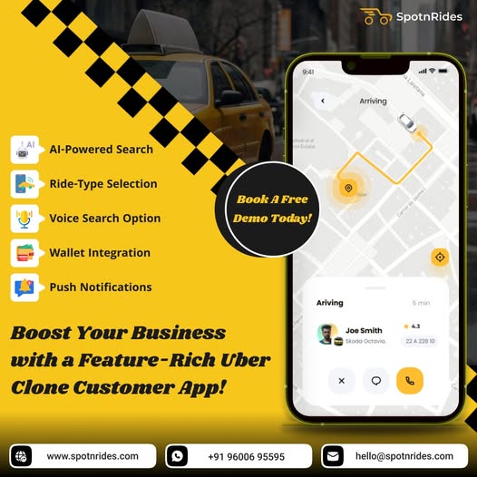 Develop an Uber Clone App to Build a Profitable Taxi Business | SpotnRides