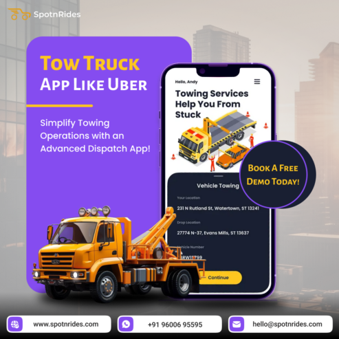 Create a Tow Truck App Development With Uber-Like Features