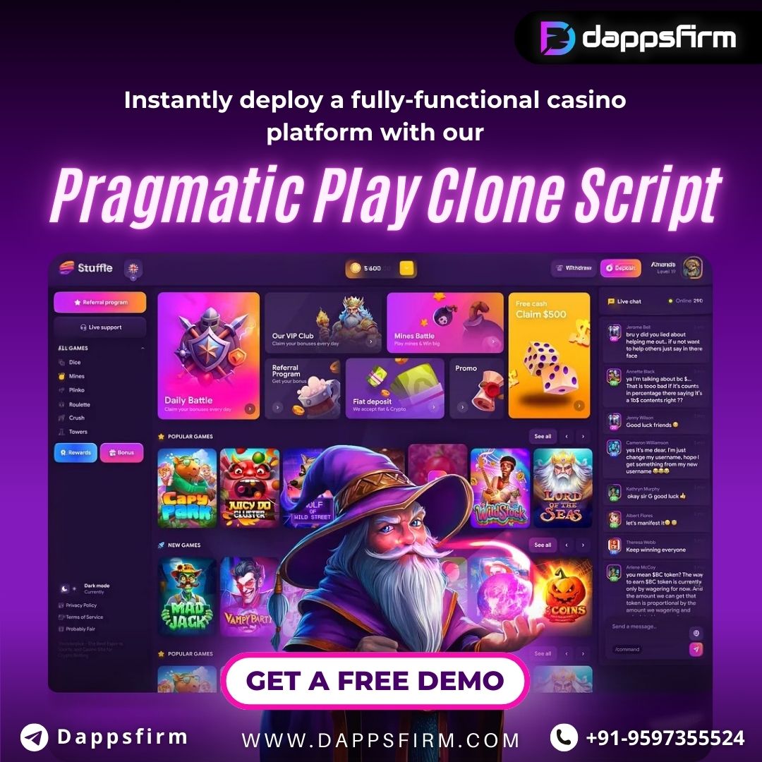 A business-ready casino solution with our Pragmatic Play Clone Software, pre-configured for success.